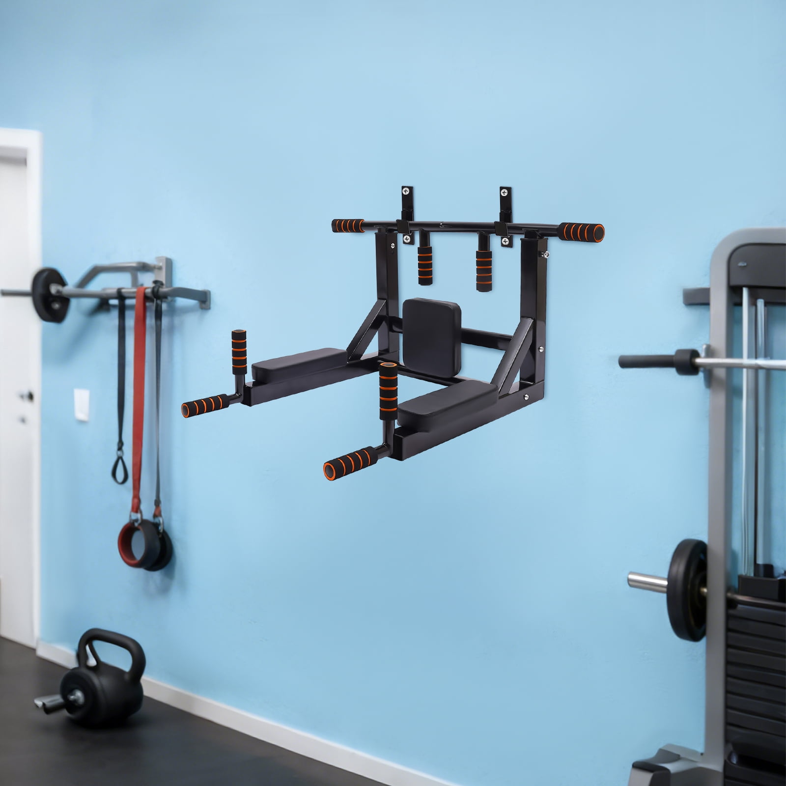 HASIMAN Power Tower Pull Up Bar Dip Station with Resistance