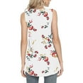 thumbnail image 6 of Summer Sale sovlvnd Womens Over Size Loose Comfy Tee Blouse Women's Summer Casual Sleeveless Blouse Crewneck Tops Floral Printed T-Shirt Vest For Women Leggings Pleated Blouse, 6 of 6