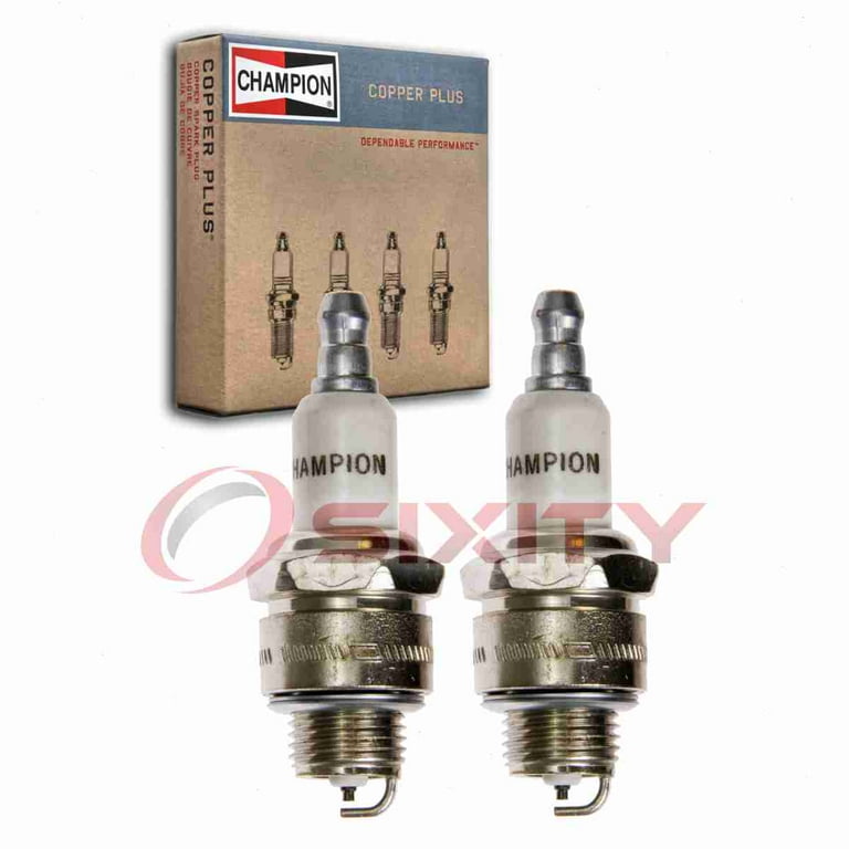 Champion 2 pc Copper Plus 973 RJ19HX Spark Plugs, Small Engine