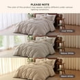 thumbnail image 5 of 100% Washed Cotton Duvet Cover Queen Size, Classic Striped Duvet Cover Set Enhances Bedroom Comfort and Style, GentleSoft™ and Breathable Bedding Set, Stripes Grey, 90"x90", 5 of 9