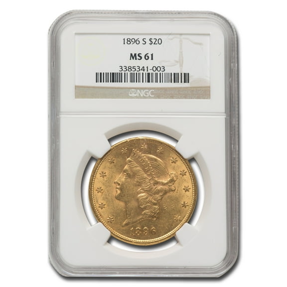 1896-S $20 Liberty Gold Double Eagle MS-61 NGC