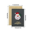 thumbnail image 3 of 3D Pearl Christmas Cards Set of 5, Vintage Greeting Cards with Envelopes for Holiday Wishes and Thanksgiving, Premium Cardstock(Gray,A), 3 of 6