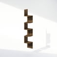 thumbnail image 4 of Estante de esquina flotante Furinno de 5 niveles en nogal Columbia, 4 of 6