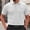 White, variant on Mens Polo Shirts Short Sleeve Textured Knit Polo Shirt Ribbed Stretchy Quick Dry Casual Golf Shirts(Navy,M)