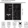 thumbnail image 2 of Bar Kitchen Curtains,Drink Wine Theme Rustic Drink Window Treatments for Wine Room Kitchen Café Dining Room Window Drapes 2 Panels Set,Total Size 84 x 84 Inch, 2 of 6