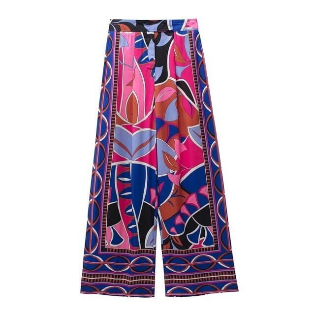 Jupe Courte Imprimée Verte TRAF Femme Rétro Taille Haute Mini Jupes Femmes 2022 Été Plage Jupe Femme Mode Mode Urbaine Jupe
