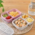 thumbnail image 2 of Microwaveable Leakproof Separate Bento Box Lunch Box, Food Container Storage Box Outdoor Fishing Camping Home Kitchen Accessories, 2 of 4