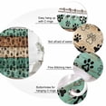 thumbnail image 3 of Teal Green Brown Bathroom Shower Curtains with 12 Hooks Polyester Waterproof Shower Curtain for Stalls and Bathtubs Farmhouse Dog Paw Vintage Decorative Bathroom Privacy Curtain 36x72 Inches, 3 of 8