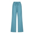 thumbnail image 4 of Generic Women's Plus Size High Waist Wide Leg Palazzo Lounge Pants with Pockets, Coffee, 4 of 6
