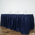 thumbnail image 2 of BalsaCircle 17 feet x 29" Polyester Banquet Table Skirt Navy Blue, 2 of 6