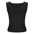 thumbnail image 5 of White Crop Top Casual Tank Tops for Women Summer Tops for Women Square Neck Tank Top Womens Square Neck Tank Tops Tank Top Cami, 5 of 7