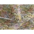 thumbnail image 3 of Ambesonne Leaf Print Quilted Bedspread Set 3 Pcs, Colorful Retro Leaves, King, Khaki Pink Fawn, 3 of 4