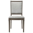 thumbnail image 2 of Nolan Dining Chair Set of 2, Gray Fabric, Dark Brown Hardwood Frame, 2 of 6