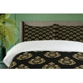 thumbnail image 4 of Ambesonne Damask Duvet Cover Sets, Victorian Renaissance Rococo, 2-King, Camel and Black, 4 of 7