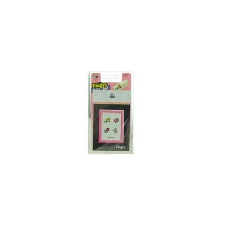 nail art with heart-flower design - Pack of 24