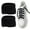 Black, variant on 1 Pair (2 Laces) Fuzzy Plush Elastic Shoelaces, 47 Inch Round Soft No Tie Stretch Bungee Laces for Sneakers, Running Shoes, and Casual Shoes in Black