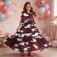 thumbnail image 6 of Mifsaly Summer Dresses for Girls Camo Print Short Sleeve Tiered Maxi Dress Lightweight Flowy Casual Vacation Sundress with Pockets, 6 of 7