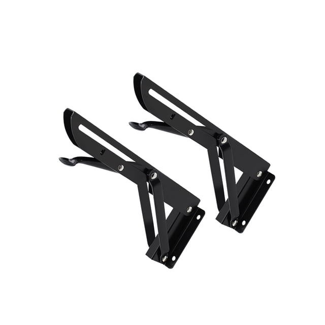 Matsuzay 1 par de soportes de pared plegables de acero inoxidable para el hogar, la oficina, la tienda, el dormitorio, la de la cocina, el Conjuntos de muebles de dormitorio Negro 8 pulgadas