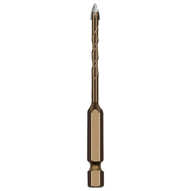 Pompotops Cross Four Blade Drill Bit Ceramic Tile Hexagonal Handle Brick Wall Cement Ceramic Perforated Drill Clearance