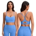 thumbnail image 1 of Fine Strap Seamless Sports Bra For High Support Workout Bralette With Lightweight Comfort And Breathable, 1 of 5