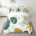 thumbnail image 2 of Manfei Boho Print Bedding Comforter Set 7 Pieces,Bohemain Theme Full Bedding Set,Minimalist Aesthetic Full Bedding Set,Green Beige Brown Fitted Sheet Flat Sheet,Microfiber Bedroom Decor,Reversible, 2 of 8