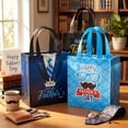 thumbnail image 4 of 24 Pcs Happy Father's Day Gift Bags Bulk with Handles Non Woven Reusable Father's Day Goodies Treat Tote Bags for Party Gifts Wrapping Supplies, 9 x 4.3 x 8.6 Inch, 4 of 4