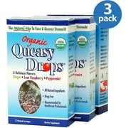 Three Lollies Queasy Pop Drops Organic Assorted Flavors, (Pack of 3)