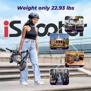 iScooter Electric Scooter for Adults, 21.7 Miles Max Range with 21 MPH Top, 350W Foldable Commuting Electric Scooter, 3-Speed & Cruise Control Escooter Teens