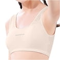 thumbnail image 3 of Penkiiy Chicas Suave Entrenamiento Bras, Sin Seamless First Bra Chicas Deportes Bras Longline Crop Bra, Pecho Doble Lined, 3 of 9