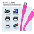 thumbnail image 5 of Powertek 6ft USB-C to USB-C Cable, Pink, Neon Silicone, Fast Charging, Durable Charging Cord with Consistent Data Transfer, 5 of 6