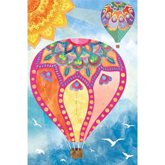 Premier Illuminated Garden Flag - Hot Air Balloons