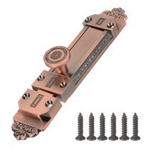 Uxcell Barrel Bolt Latch, Vintage Sliding Lock with Mounting Screws for Wooden Door Barn Fence Shed Window Red Bronze 5 Inch