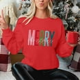 thumbnail image 6 of Craaazy Women's Christmas Shirt Long Sleeve Merry Christmas Sweatshirts Casual Pullover Tops Gifts, 6 of 9