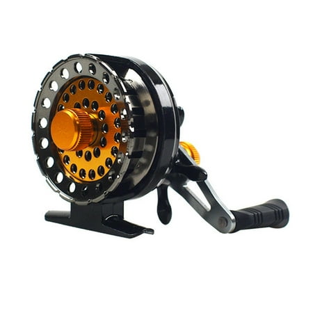 MAGIDEAL Fishing Reel Wire Cup Fishing Reel Supplies Freshwater Saltwater Reel with Handle for Stream Reservoir Pond Bridge Right Hand
