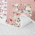 thumbnail image 5 of meiyoeat Farm Animal Horse Cow Quilt Full,Romantic Pink Flowers Full Bedspread Sets For Girl,3 Pieces, 5 of 7