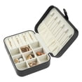 thumbnail image 7 of Unique Bargains Women Girls Travel Jewelry Box Small Portable PU Leather Jewelry Case Black, 7 of 7