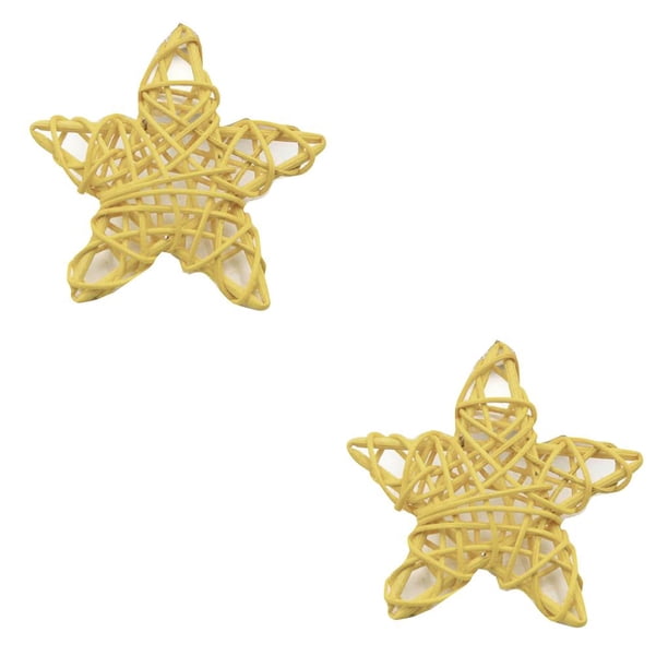 Injueey Decoración Adornos Navidad/Birthday&home Bricolaje Ratán Star Precioso 5PCS 6CM Type3 NO3 Injueey CBP019201
