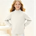 thumbnail image 4 of Abcomgle Sweatshirts for Girls 7-8 Loose Solid Color Long Sleeve Girls Pullover Top Cotton Mock Neck Sweaters for Teens Fashion Fall Back To School Outfits for Teen Girls, 4 of 6