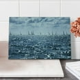 thumbnail image 2 of Nautical Cutting Board, Group of Sailing Boats in the Sea Competition Game Racing Sports Mediterranean Landscape, Decorative Tempered Glass Cutting and Serving Board, Small Size, Blue, by Ambesonne, 2 of 5