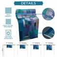 thumbnail image 6 of Table Runner - 108 Inch Long, Abstract Blue Kitchen Dining Table Runner Dresser Scarves, Painting Buildings Geometric Color Block Farmhouse Decor for Coffee Tables Wedding Party Banquet, 6 of 8