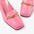 thumbnail image 4 of FSJ Women Elegant Closed Square Toe Chunky Low Heels Slingback Pumps Slip On Loafers Ladies Office Business Shoes Size 7.5 Deep Pink, 4 of 6