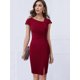 thumbnail image 1 of Nice-forever-vestido ceñido de verano para mujer, elegante vestido liso con abertura frontal para oficina, Formal, Vintage, ajustado, B700, 1 of 7