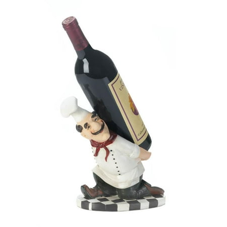- Happy Chef Wine Holder, Tabletop Wine Holder, Vintage Chef’s Back Wine Holder