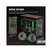 GAMEMAX GAMEMAX N90 Modular Dual-Chamber PC Case N90 BG Black 270° Panoramic Curved Glass Panel ATX Mid Tower case
