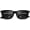 Bright Black, variant on Bifocal Sunglasses for Women Men, Square Outdoor Reading Sunglasses with Spring Hinge, UV400 Protection Sun Readers