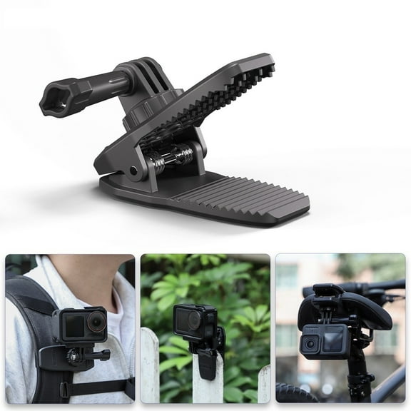 Magnetic Backpack Clip Mount for DJI Osmo Action 5 Pro with 1/4" Adapter Screw Head, 360° Adjustable Magnetic Mount for Gopro Hero 13, Osmo Pocket 3, for Insta 360 X4 Go3s Ace Pro Action Camera