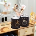 thumbnail image 3 of Yayeee 4 Pack Qtip Holder Bathroom Cotton Swab Canister with Lid Clear Dispenser Set, Black Astronaut Space, 3 of 6
