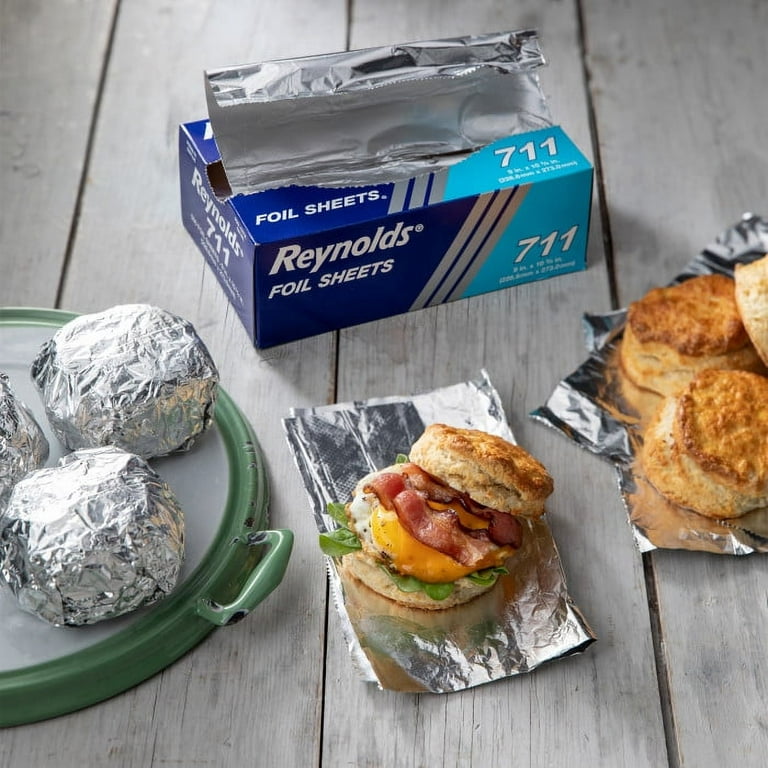 Pop-Up Interfolded Aluminum Foil Sheets for Wrapping Food Silver