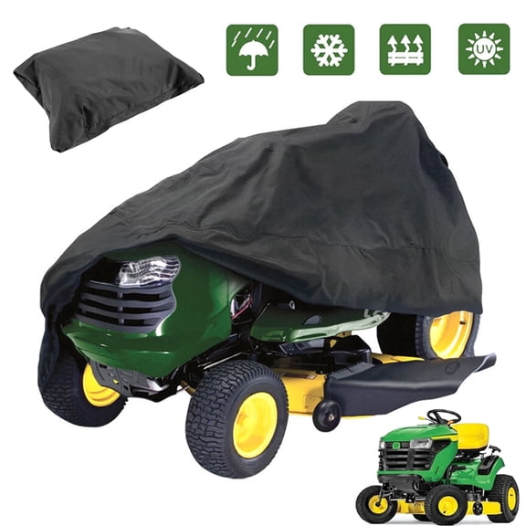 ASTRAEA Riding Lawn Mower Cover, Heavy Duty 420D Waterproof Lawn Tractor Cover UV Protection with Storage Bag Fits Decks up to 54", Black