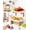 White-2 Tier, variant on 3 Tier Fruit Basket for Kitchen Counter, Oval Plastic Fruit Bowl with Bamboo Stand, Space Saving Fruit Holder Organizer, Fruit Stand for Vegetables Snacks